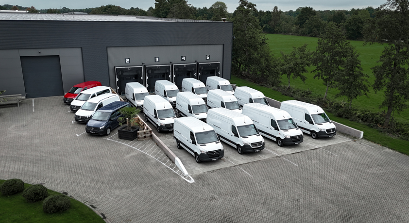 Bedrijfswagens voor de showroom 