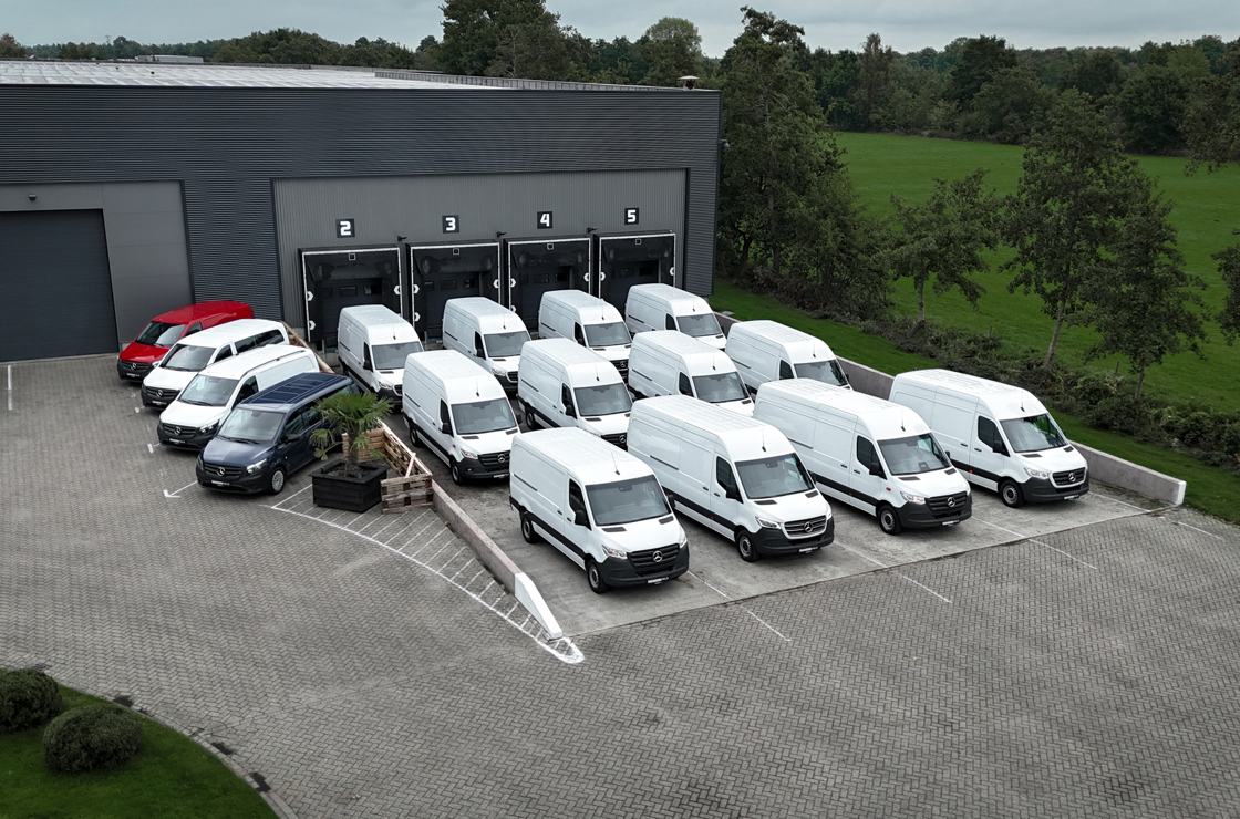 Bedrijfswagens voor de showroom