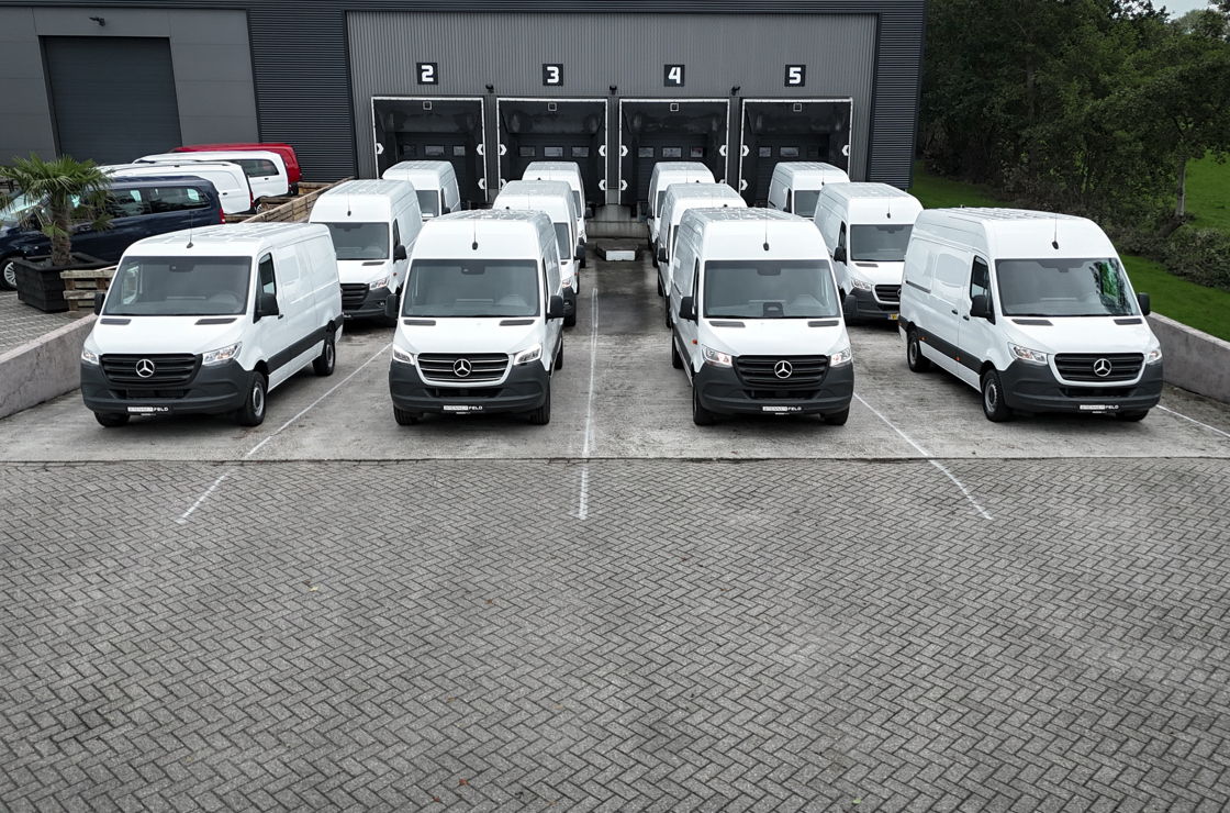 Bedrijfswagens voor de showroom